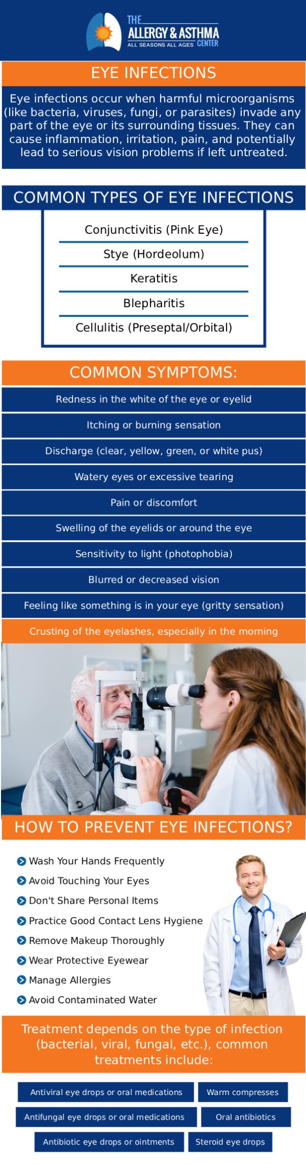 Eye allergies occur when the eyes respond to an irritant or allergen, causing them to become red, itchy, teary, and swollen. Eye allergy symptoms may vary from moderately irritating redness to extreme inflammation that impairs vision. If you are suffering from eye allergies, don’t ignore it. Visit Allergy and Asthma Center for a thorough checkup and comprehensive treatment. For more information, contact us or book an appointment online. We have convenient locations to serve you in Lawrenceville GA, Atlanta GA, and Conyers, GA.