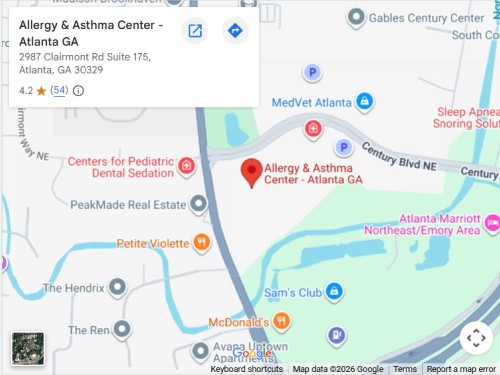 Get Directions From Your Location to Allergy & Asthma Center in Atlanta, GA