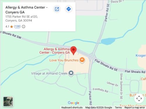Get Directions From Your Location to Allergy & Asthma Center in Conyers, GA